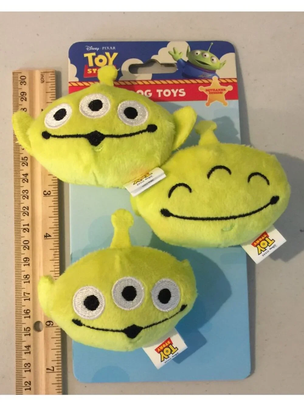 Disney Pixar TOY STORY Aliens Squeaky Plush Dog Toys Set of 3